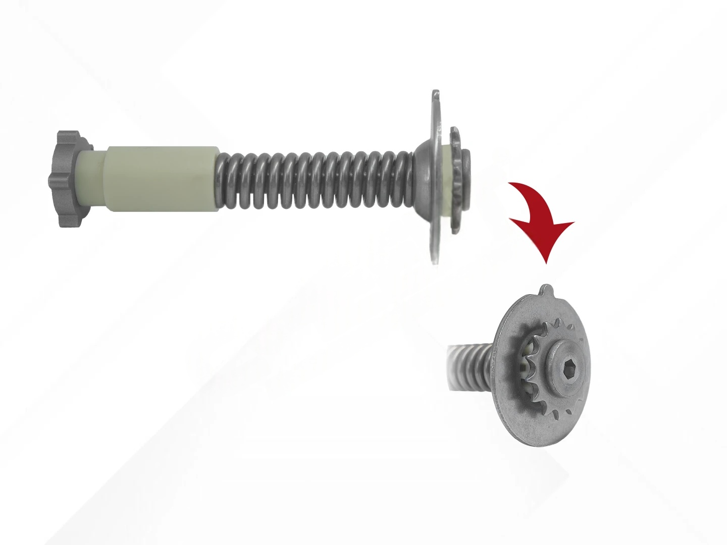 Caliper Adjusting Shaft (with Spring)