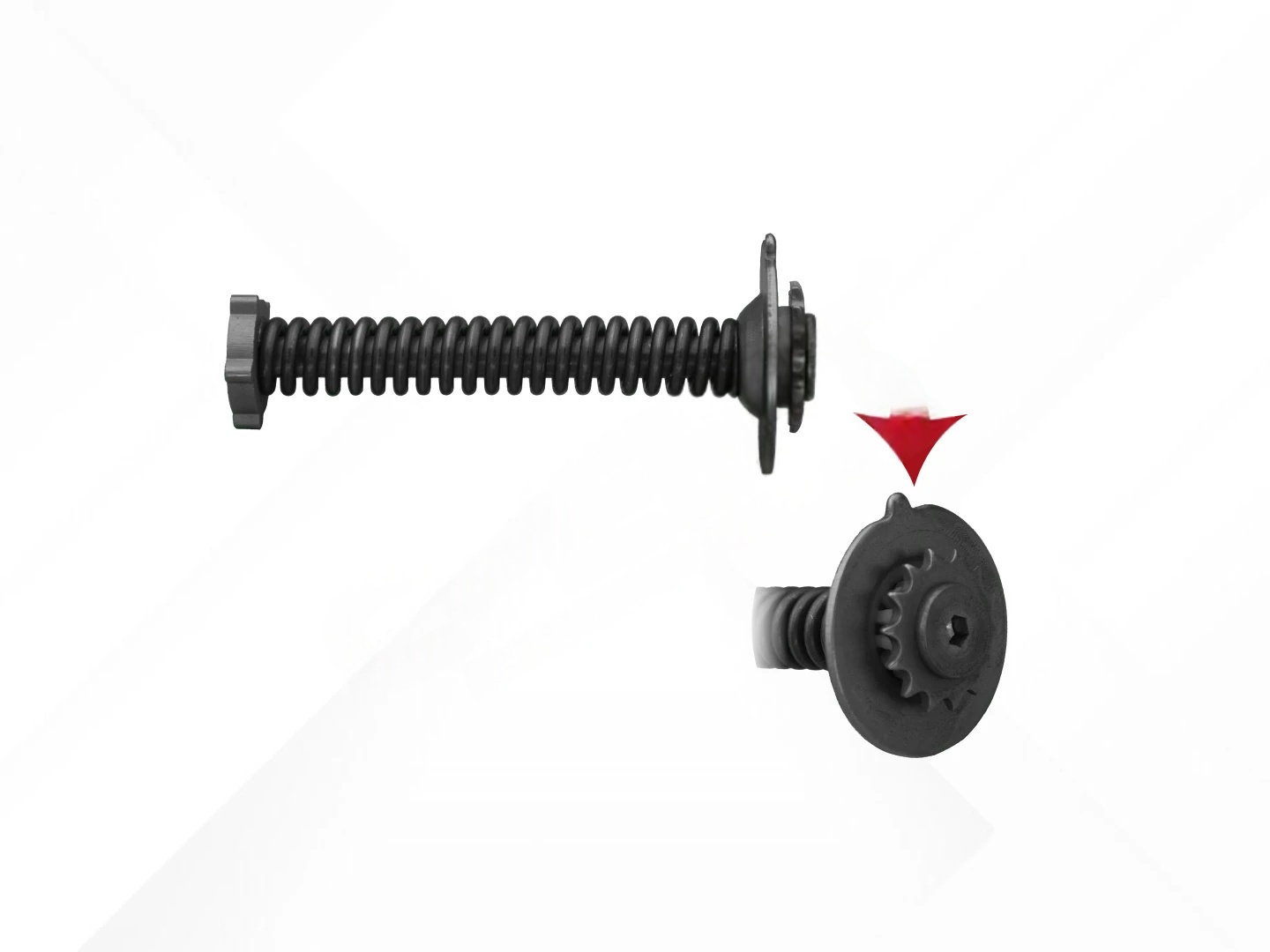 Caliper Adjusting Shaft (with Spring)