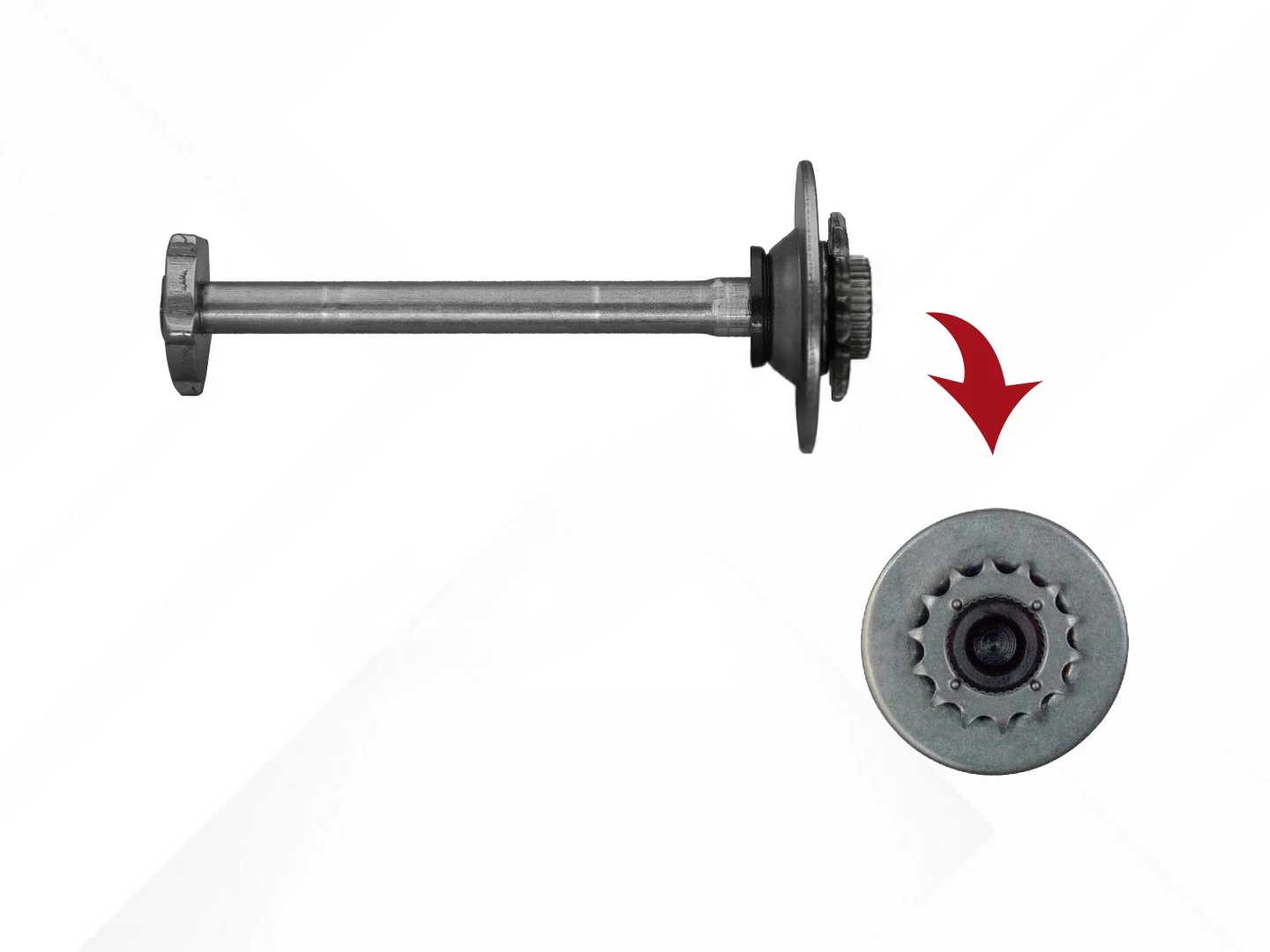 Caliper Adjusting Shaft (without Spring)