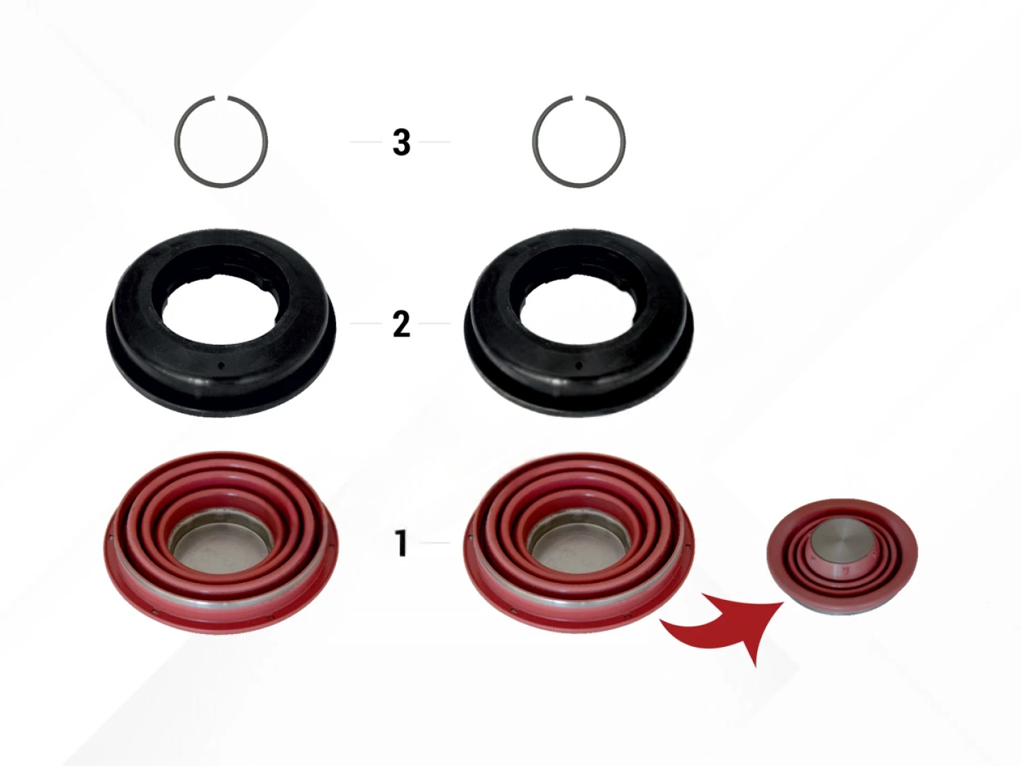 Caliper Piston Tappet & Seals Repair Kit