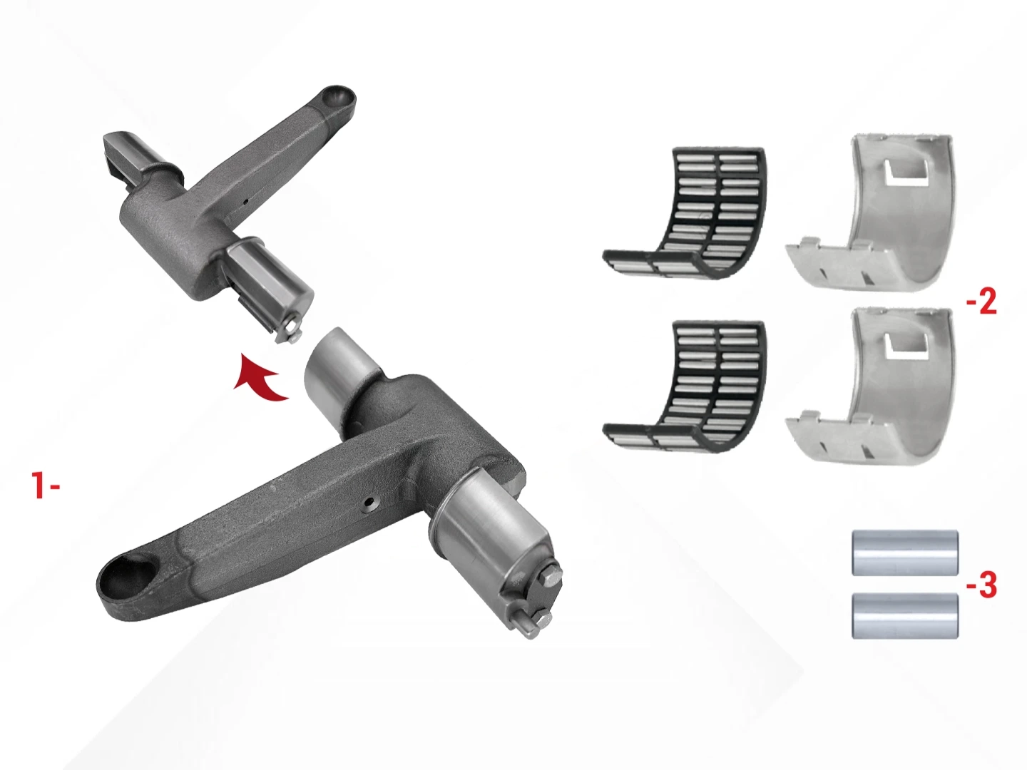 Lever Repair Kit (Radial - Left)