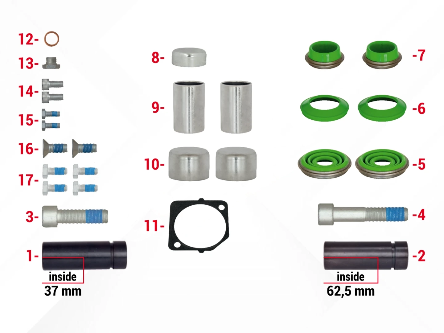 Caliper Overhaul Repair Kit