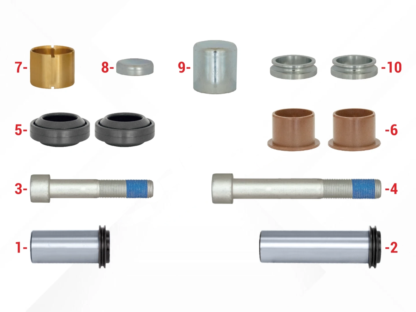 Caliper Guides & Seals Repair Kit
