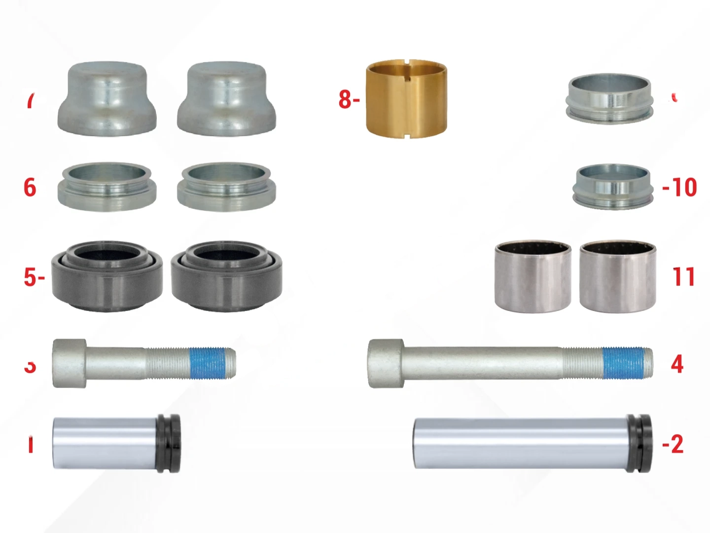 Caliper Guides & Seals Repair Kit