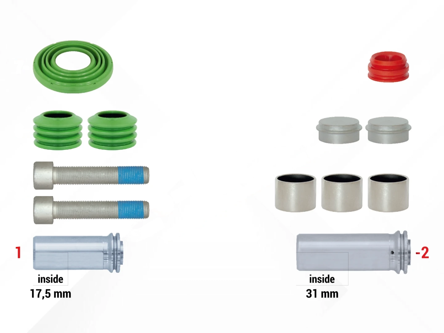 Caliper Guides & Seals Repair Kit