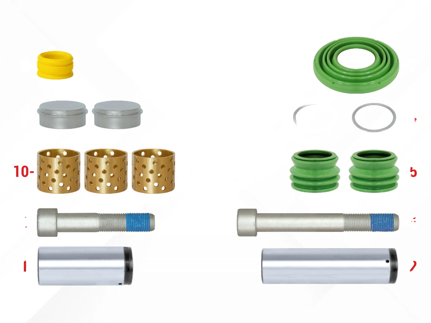 Caliper Guides & Seals Repair Kit