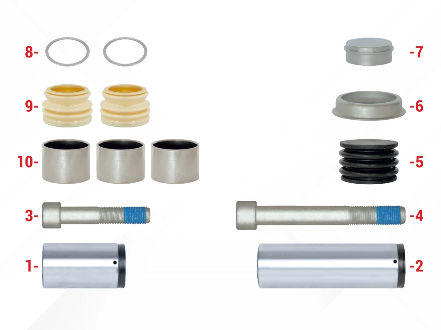 Caliper Guides & Seals Repair Kit