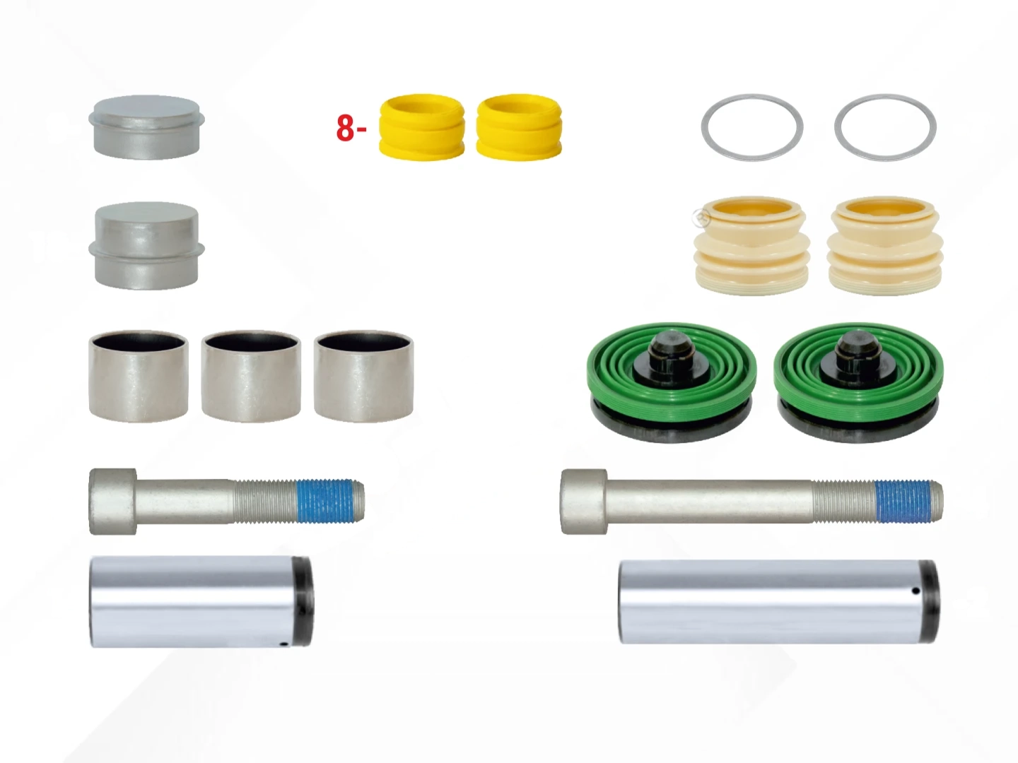 Caliper Guides, Seals & Tappet Repair Kit