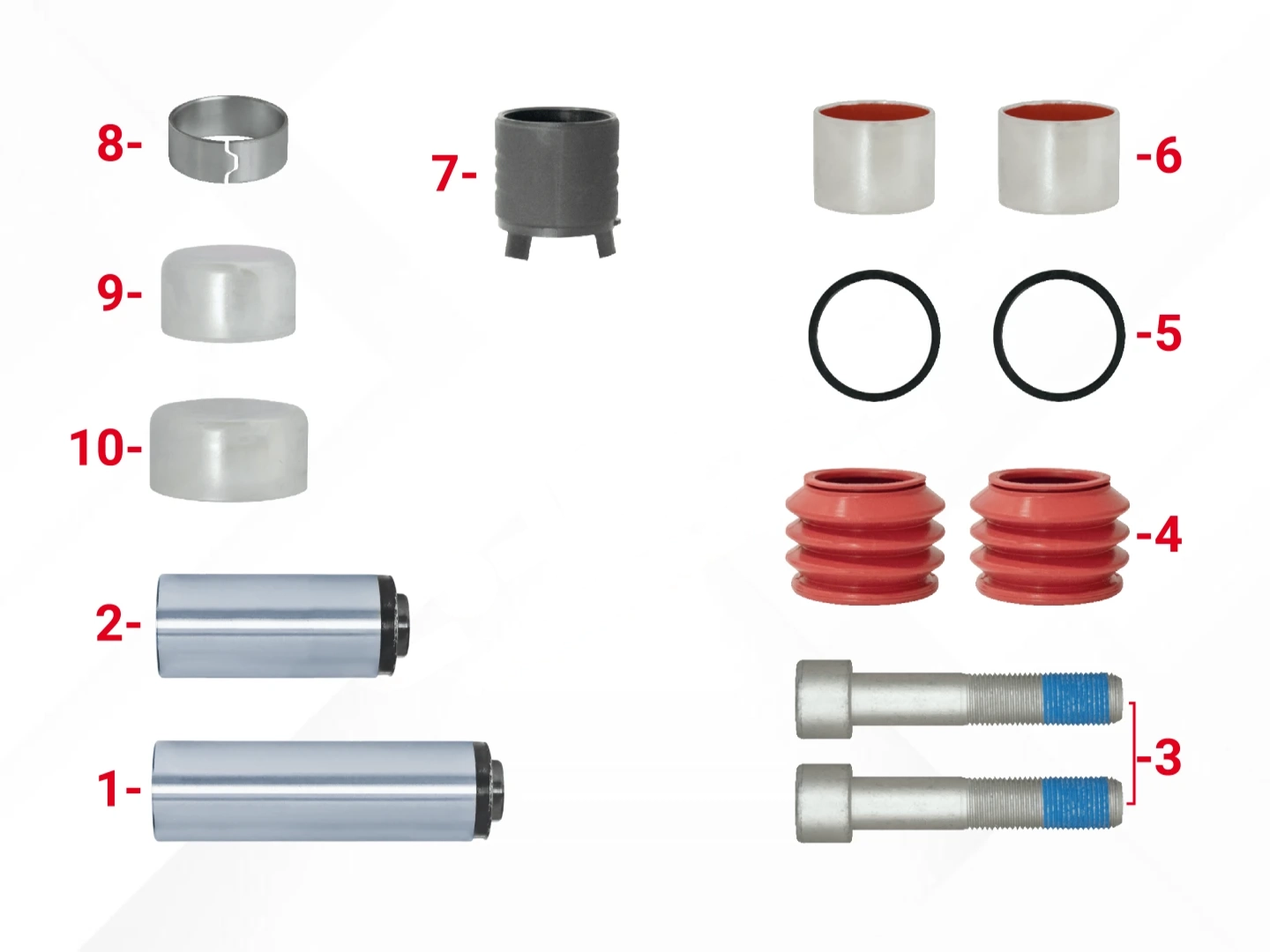 Caliper Guides & Seals Repair Kit