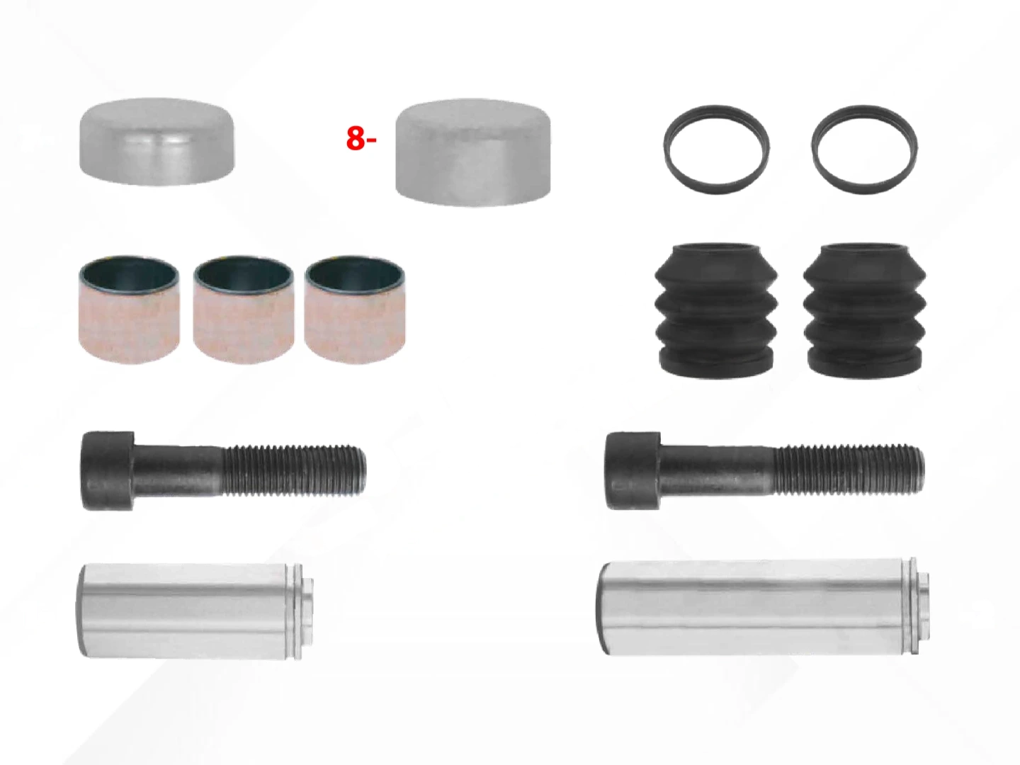 Caliper Guides & Seals Repair Kit