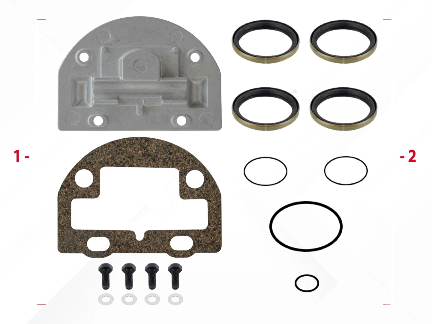 Brake Cover Plate Seals Kit ( Aluminium )